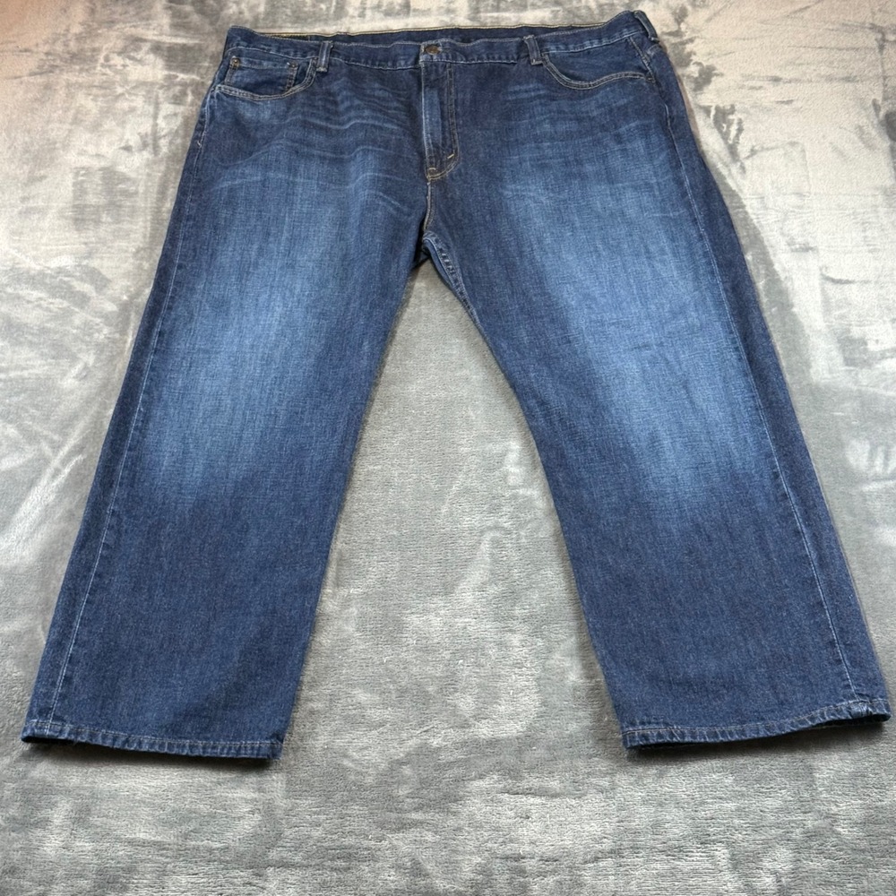 Levis 569 Loose Straight Leg Jeans Mens 44x30 Dark Wash Blue Denim 0120-0997